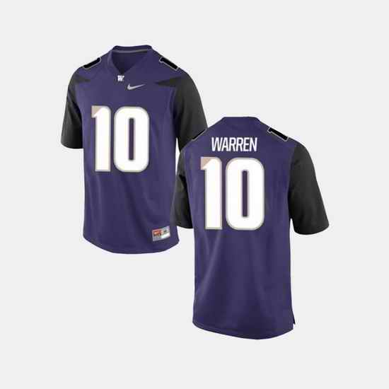 Men Washington Huskies Jusstis Warren College Football Purple Jersey